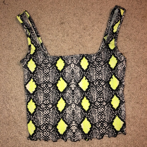MYSTIQUE | Snake Print Crop Top (NWOT) - Picture 1 of 1